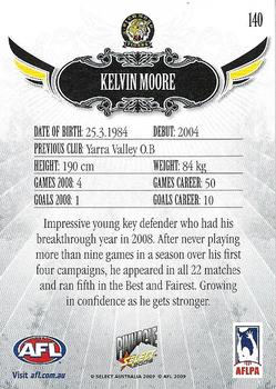 2009 Select AFL Pinnacle #140 Kelvin Moore Back